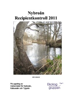 Nybroån – Recipientkontroll 2011