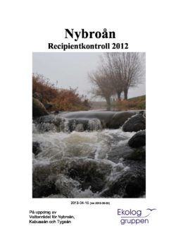 Nybroån – Recipientkontroll 2012